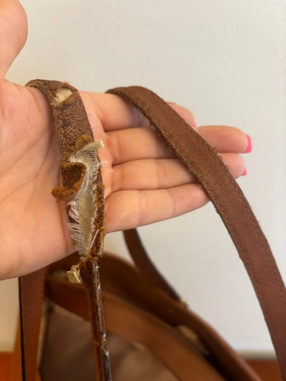 Michael Kors Jet Set Saffiano Leather Tote Brown MK Bag